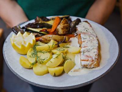 assiette de saumon